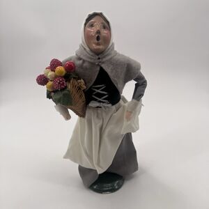 Byers Choice Carolers 1996 Thanksgiving Pilgrim Adult Woman w/Cornucopia